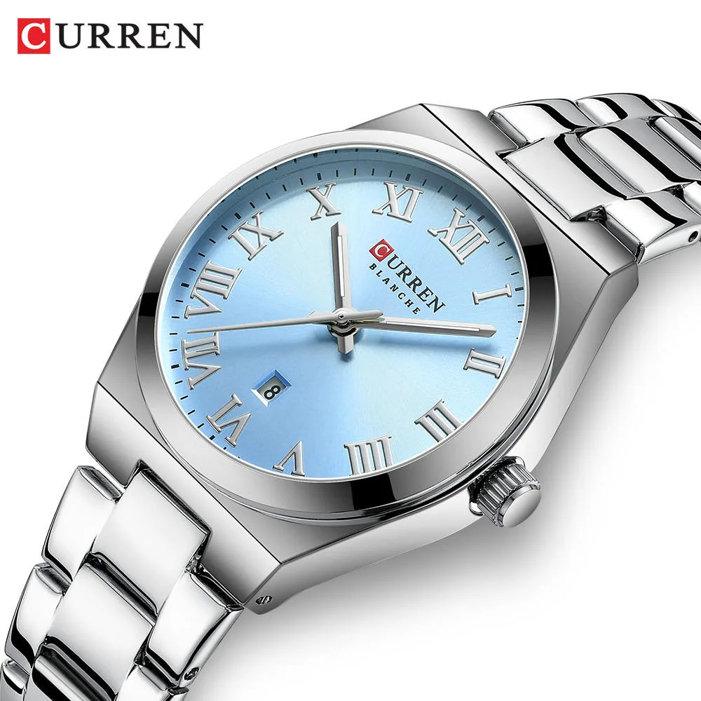 Curren 9095 CH For Women - Silver Blue
