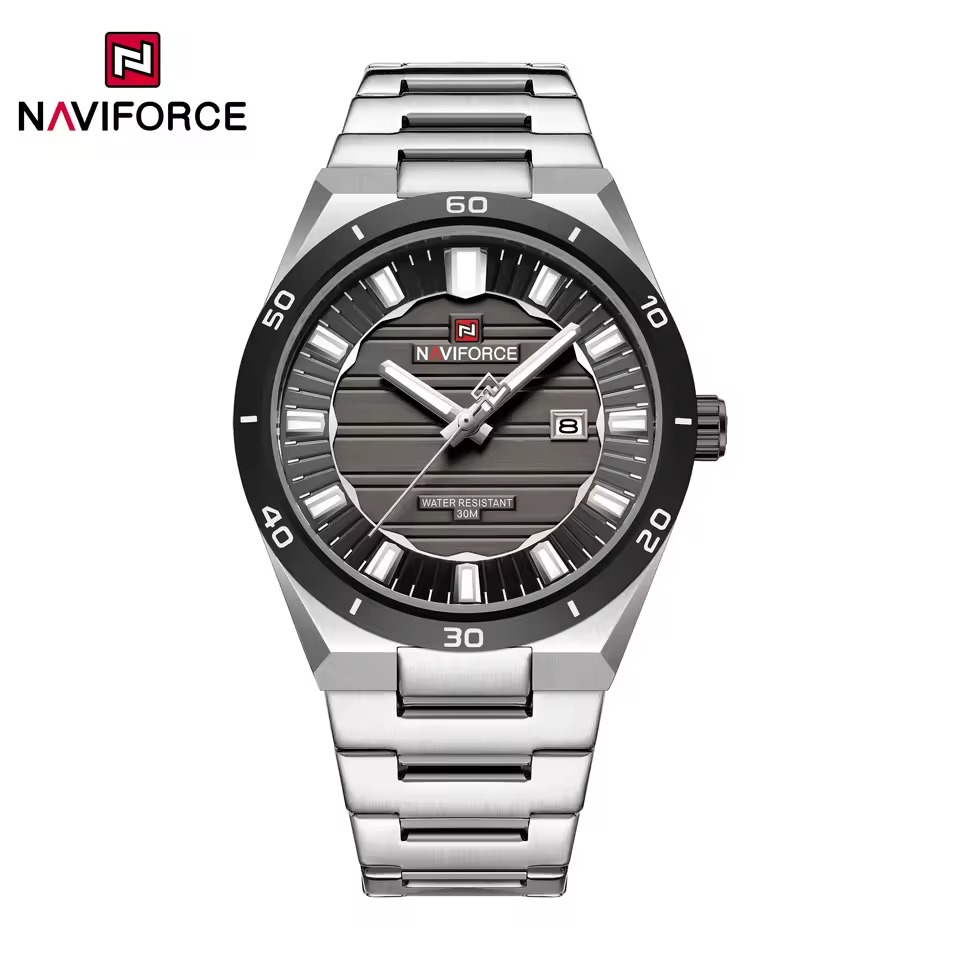 Naviforce 9268 - Silver Black