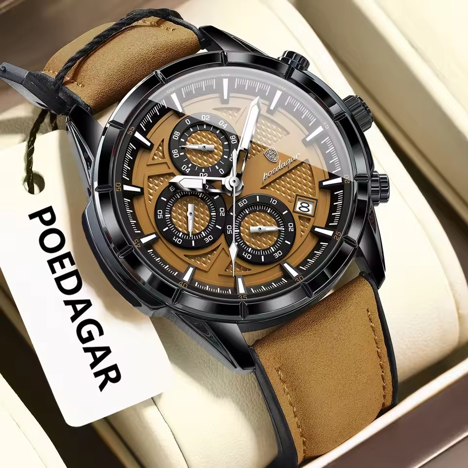 Poedagar 692L For Men - Black Brown