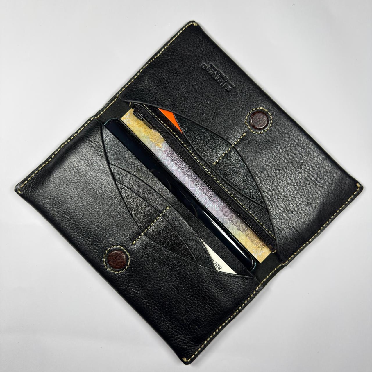Luxury Premium Leather Wallet - Black (W090)