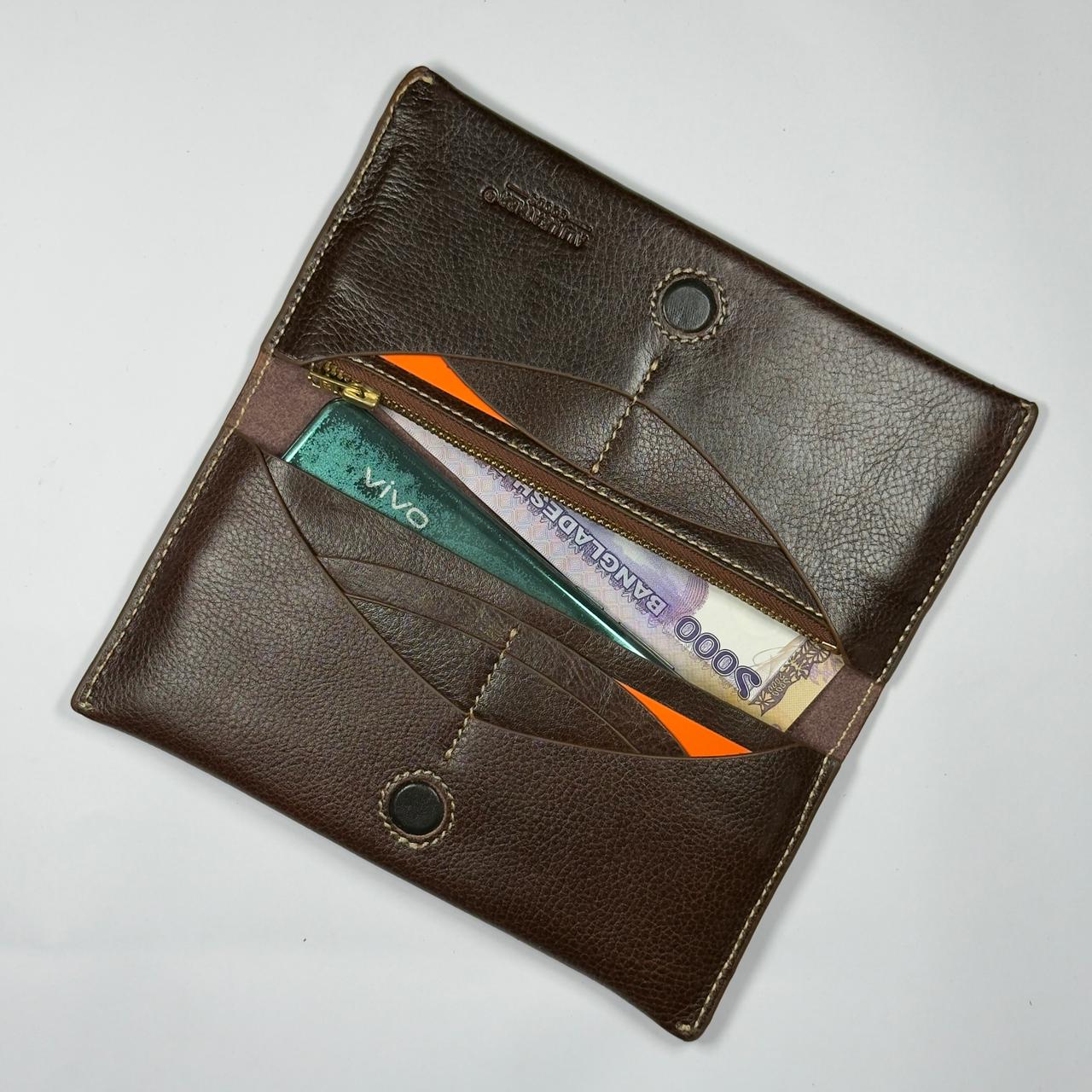 Luxury Premium Leather Wallet - Chocolate (W090)