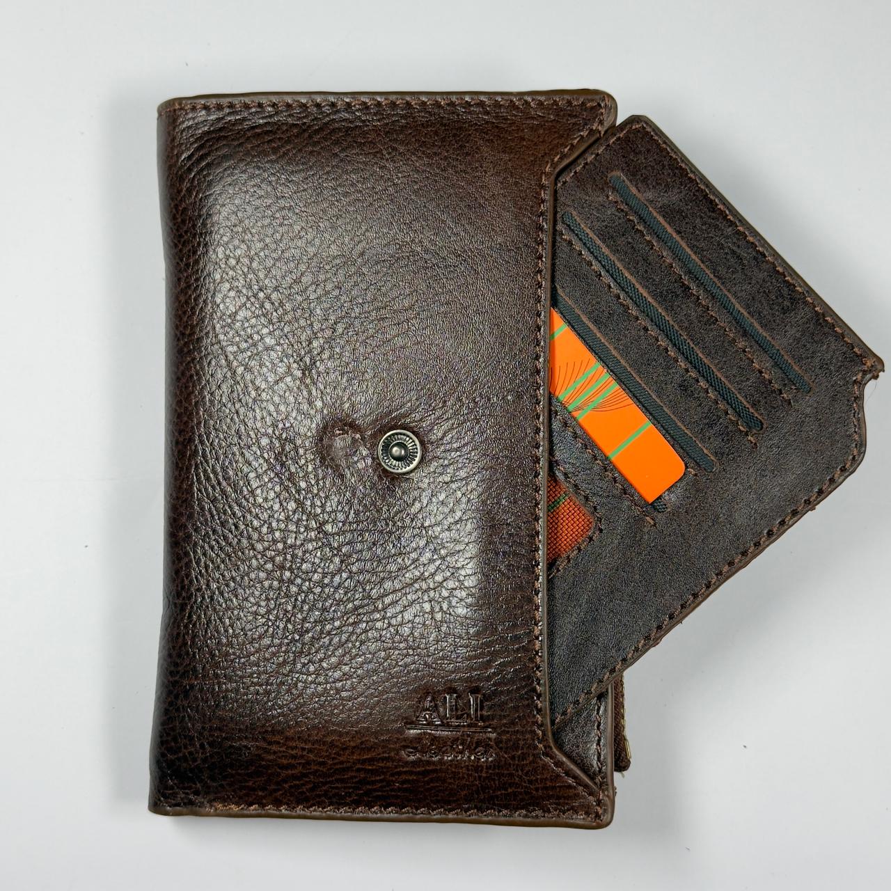 Luxury Premium Leather Wallet - Chocolate (W132)