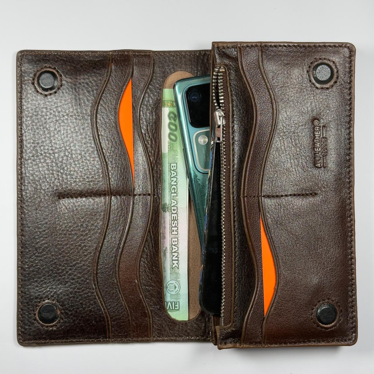 Luxury Premium Leather Wallet - Chocolate (W136)