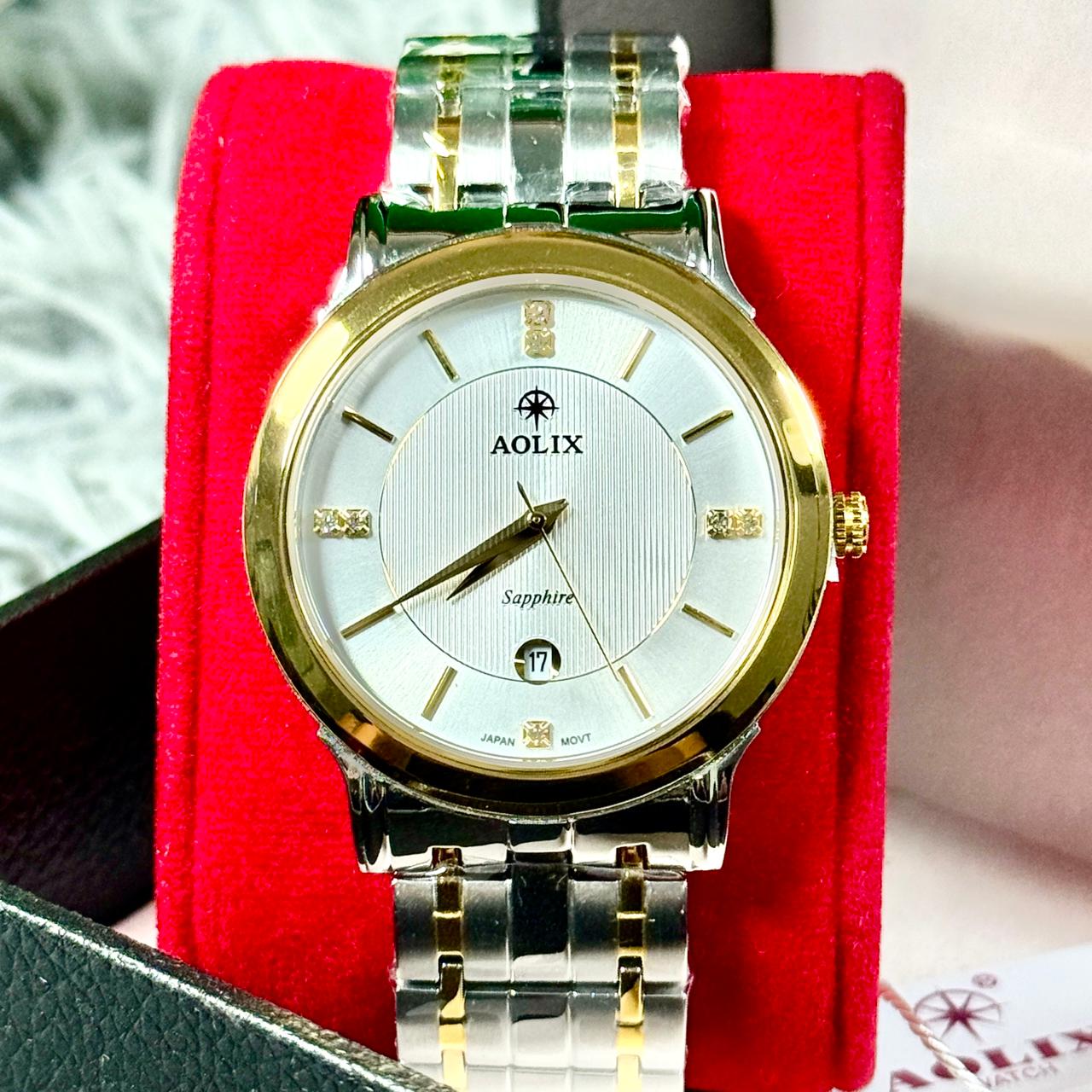 Aolix 9164 Men's Watch - Silver Gold