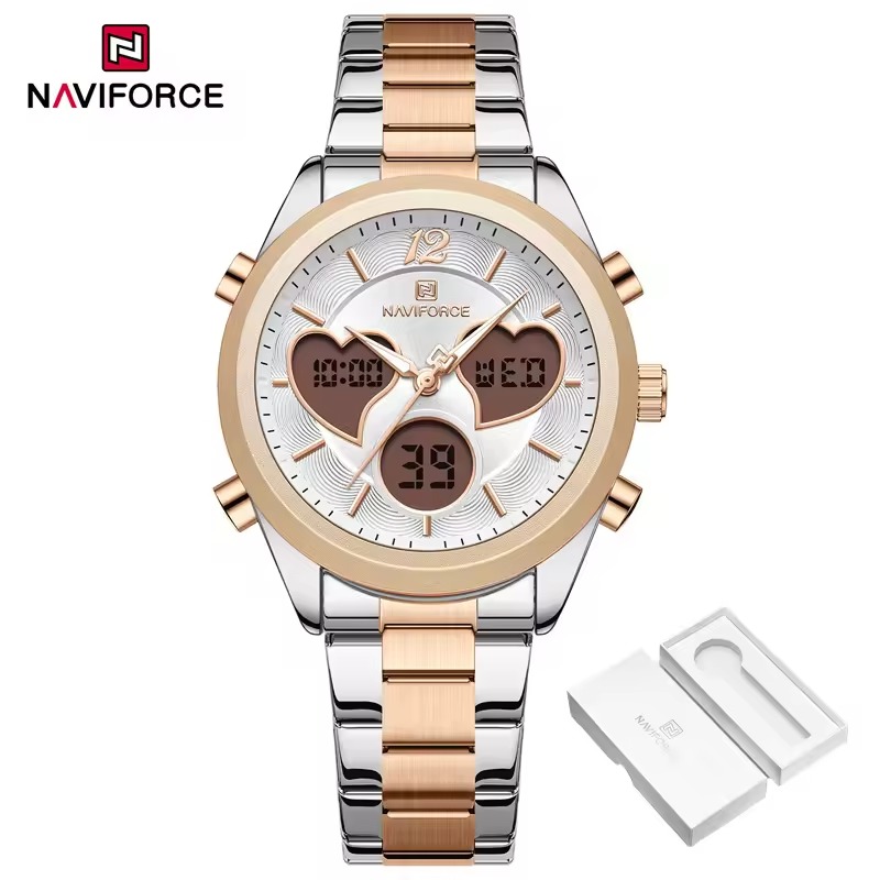 Naviforce 5045 For Women - Silver Rose White