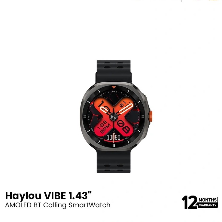Haylou VIBE Calling Smart Watch - Black