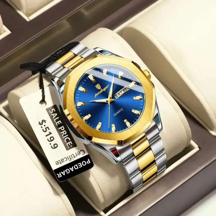 Poedagar 875 For Men - Silver Gold Blue