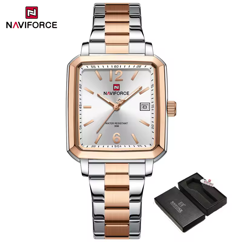 Naviforce 9252 - Silver Rose White  For Men