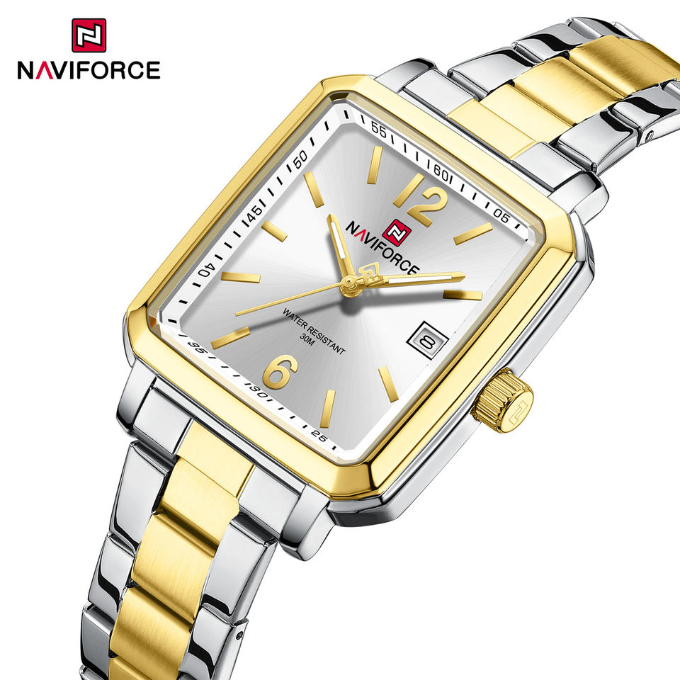 Naviforce 9252 - Silver Gold White For Men