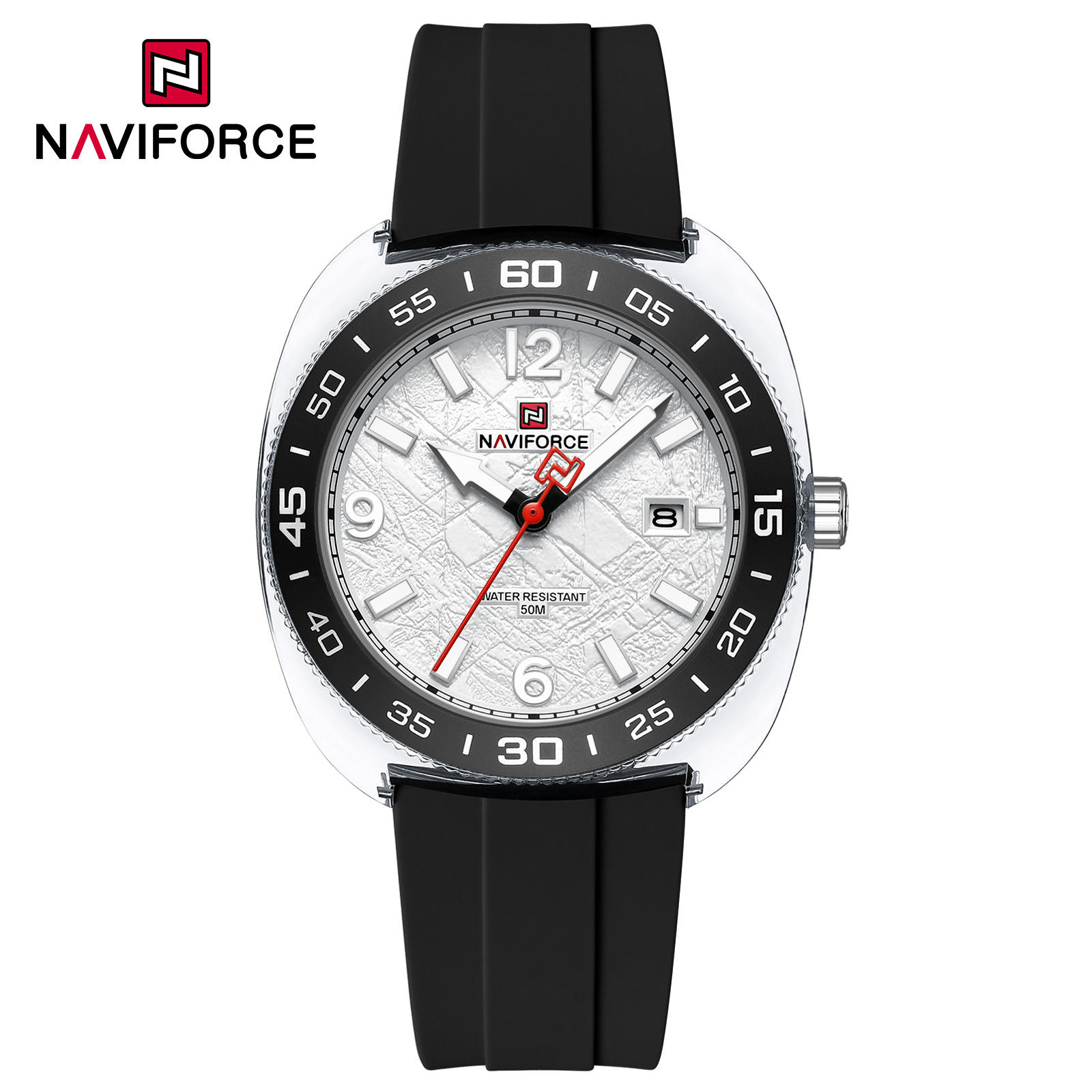 Naviforce 7132 - Black White For Men 
