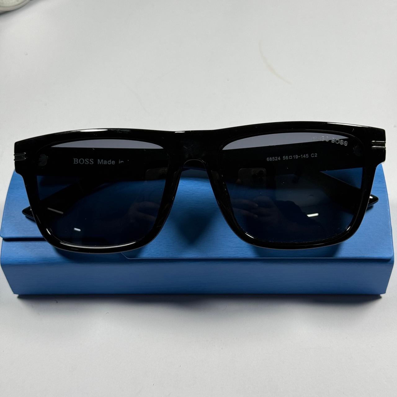 Hugo Boss Square Sunglasses 68524 C2 - Black Glossy Grade A