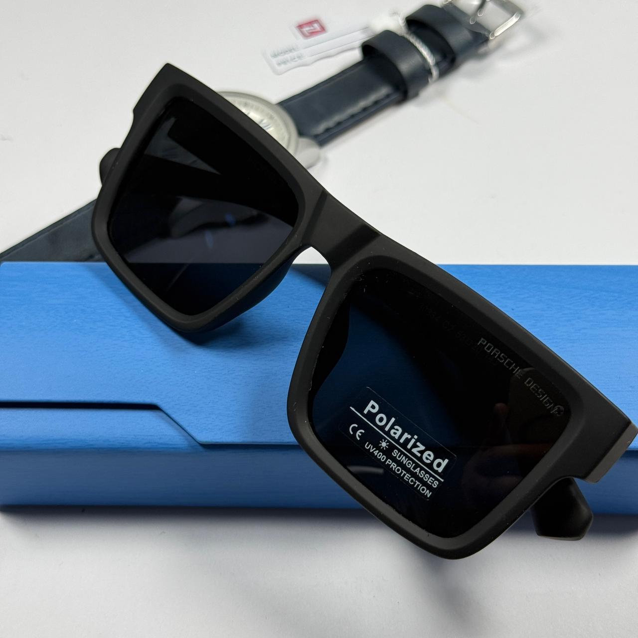 Porsche Square Sunglasses 30334 C2 - Matte Black Grade A