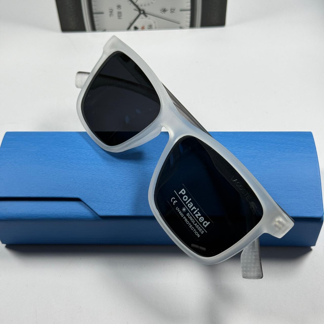 Lacoste Square Shape Sunglasses 30337 C5 -Transparent White Grade -A