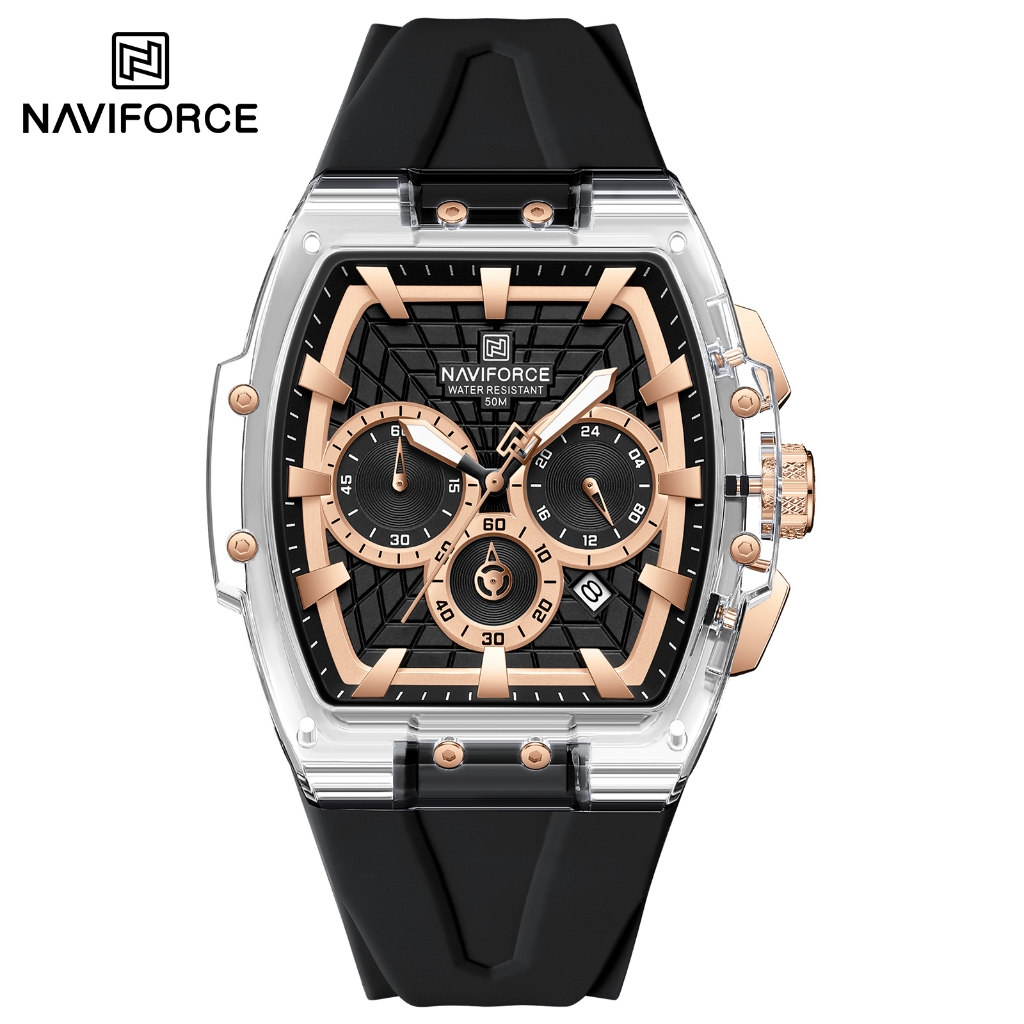 Naviforce - 6113 Silver Rose Black For Men 