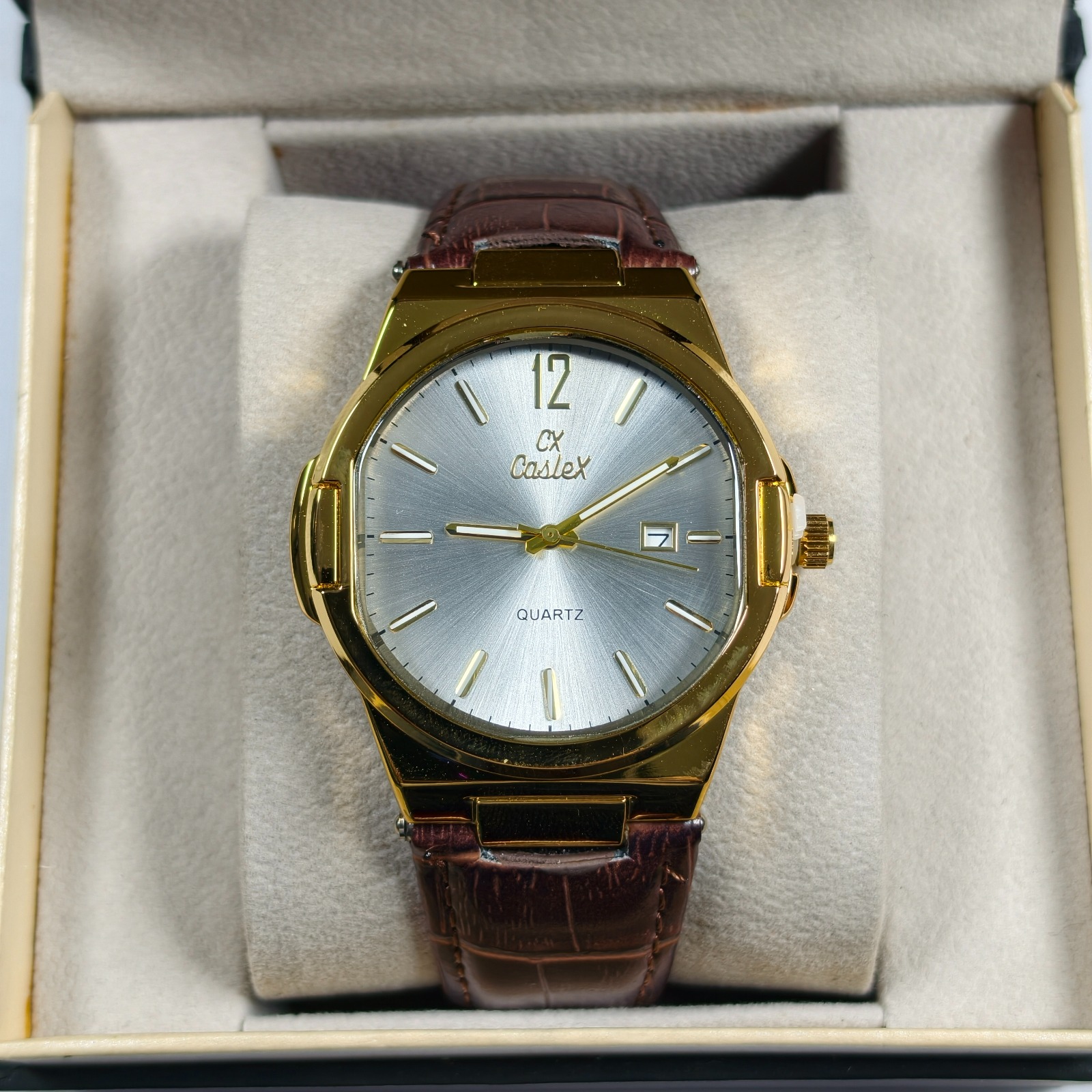 Caslex 6284- Brown Gold White  For Men's