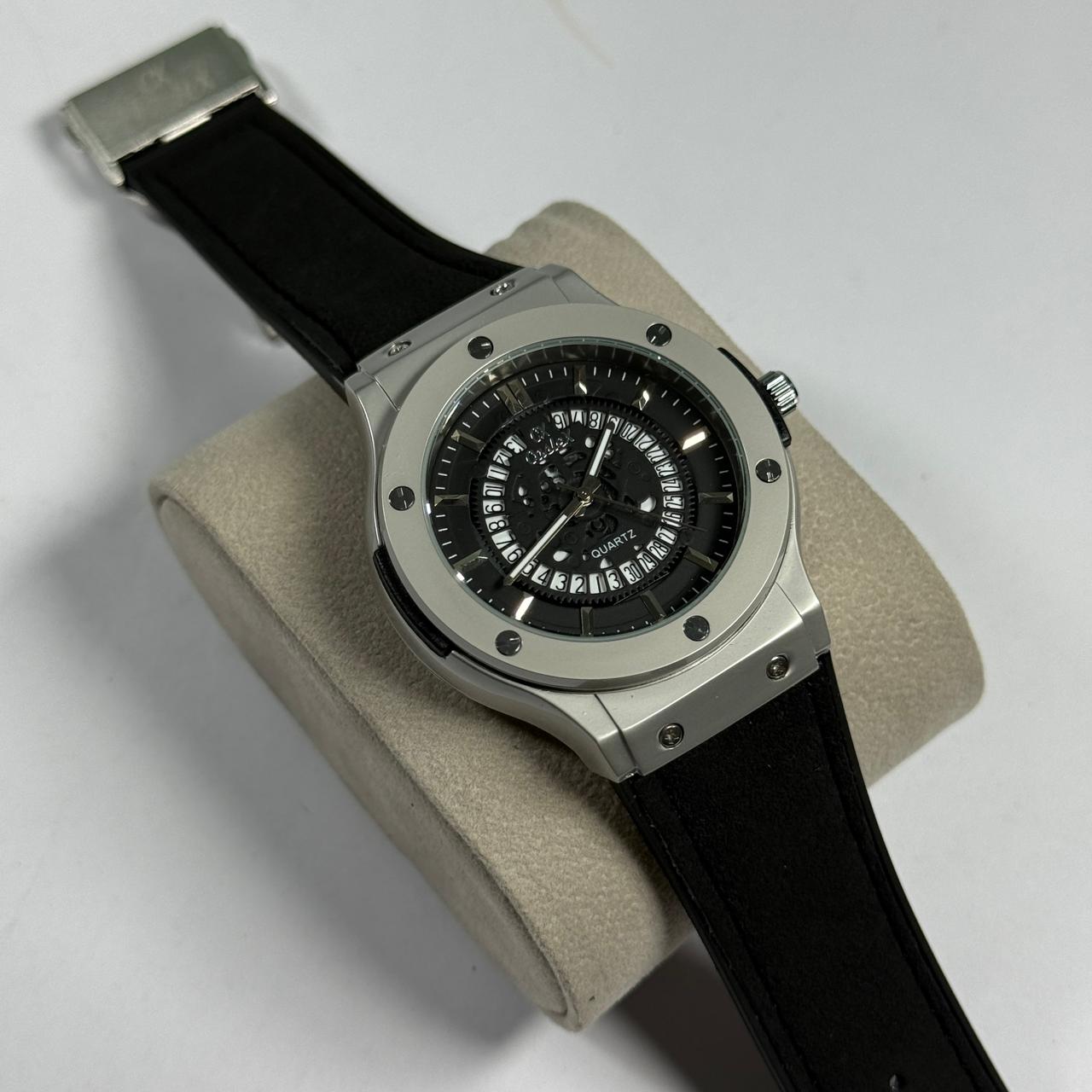 Caslex Men's  Premium Watch -Silver Black 