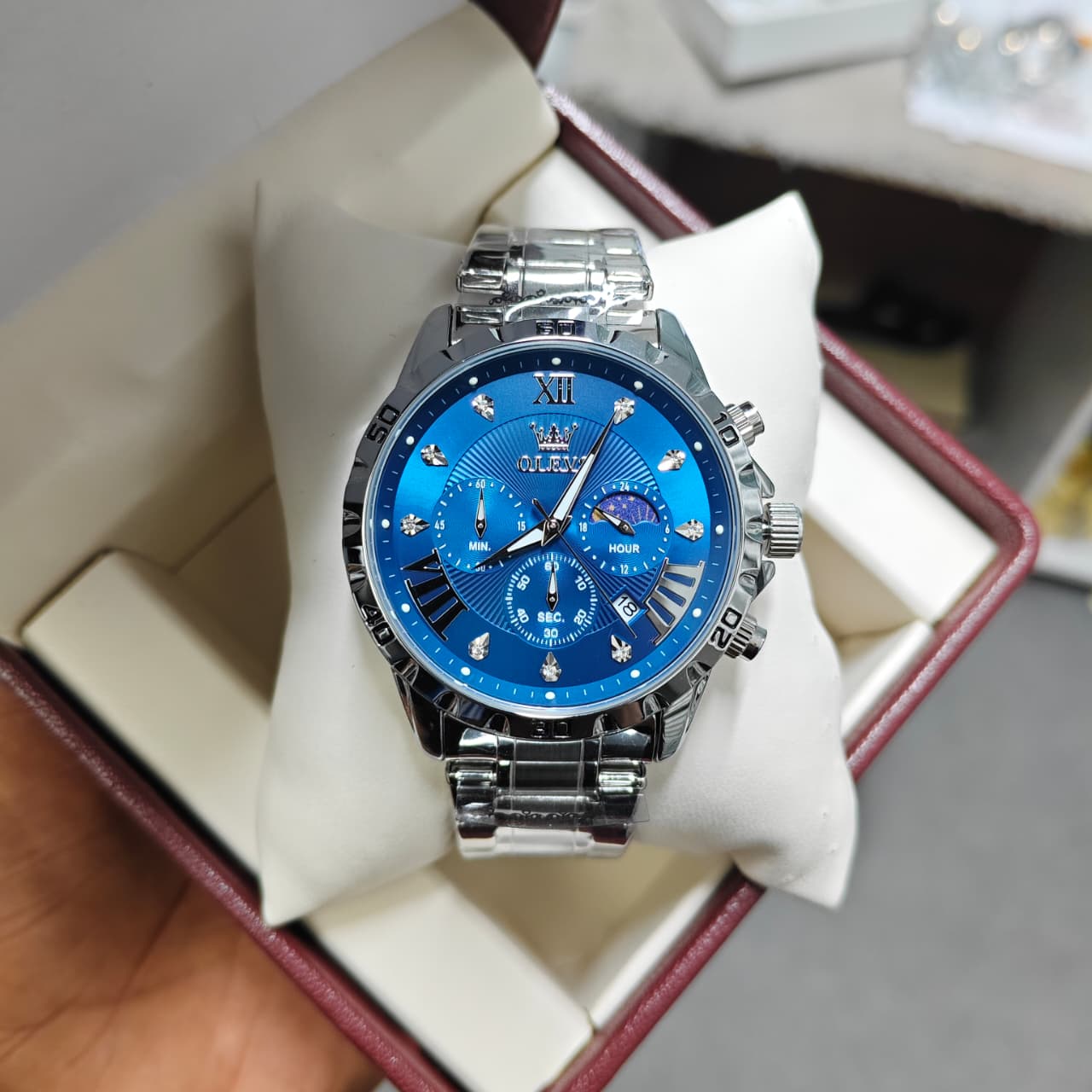 Olevs 2952 CH - Silver Blue
