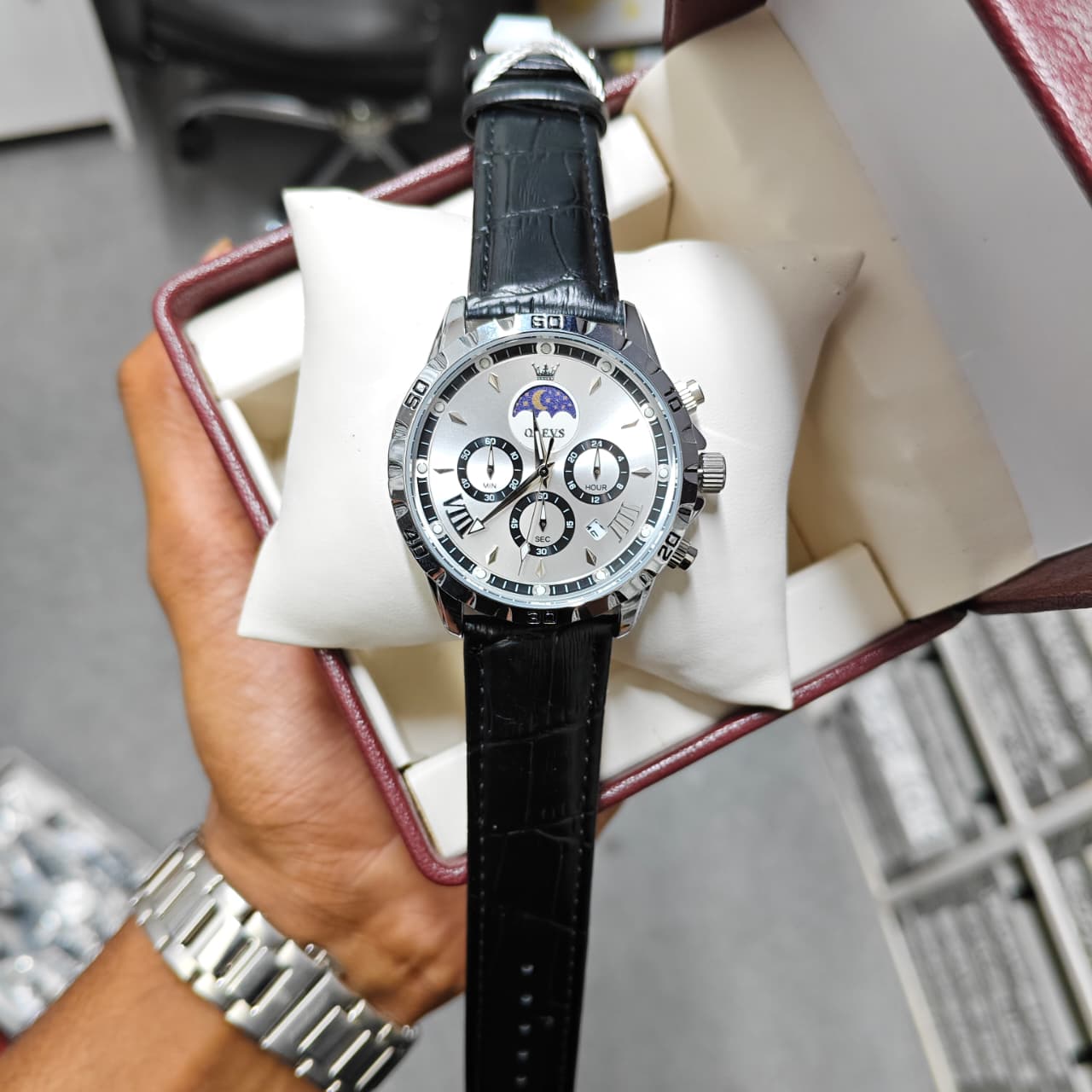 Olevs 2949 L- Silver For Men