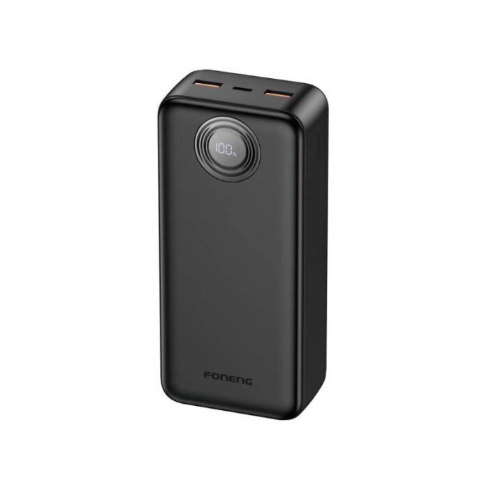 Foneng PX103 30000mAh 22.5W Power Bank with 3 Outputs- Black 