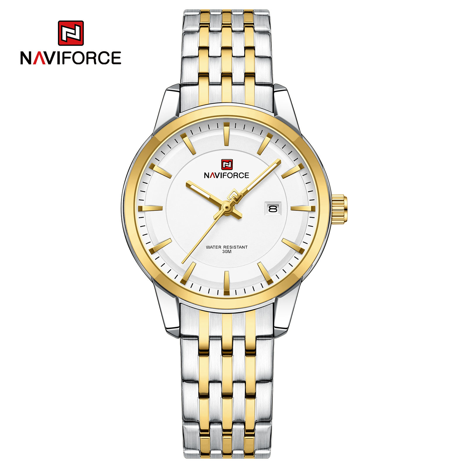 Naviforce 9228 - Silver  Gold White For Woman