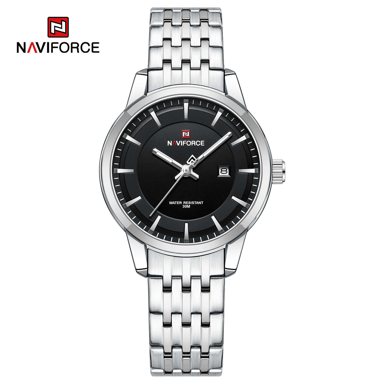 Naviforce 9228 - Silver Black For Woman