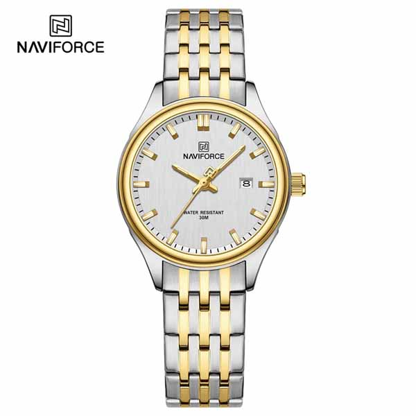 Naviforce 8039 -  Silver Gold White For Woman