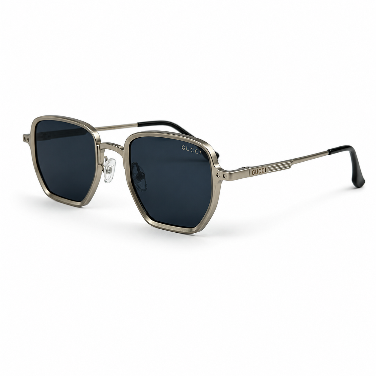 Gucci Inspired Design Square Frame Sunglass   MJ-512  -Silver C10