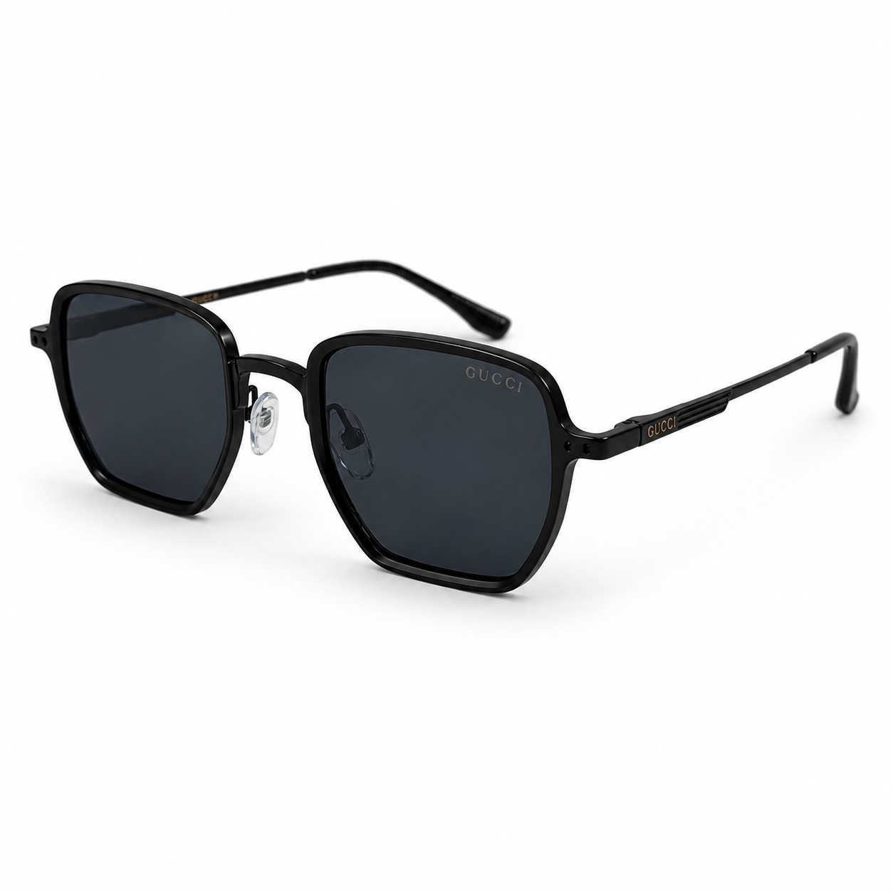 Gucci Inspired Design Square Frame Sunglass   MJ-512  -Black C1