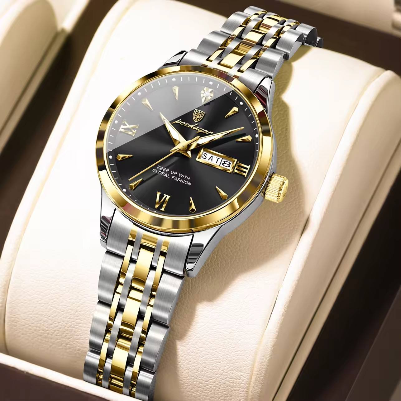 Poedagar 504- Silver Gold Black for Women