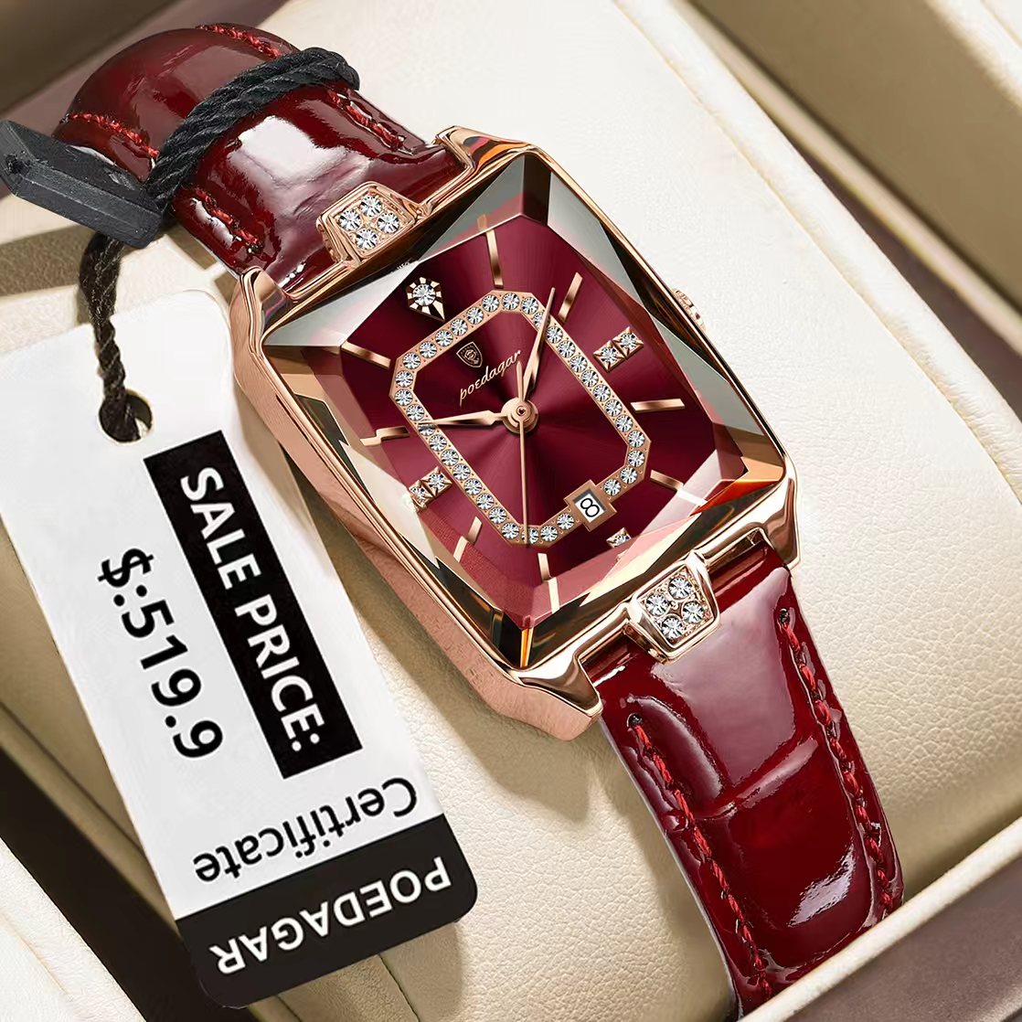 Poedagar 785L Ladies Watch - Red