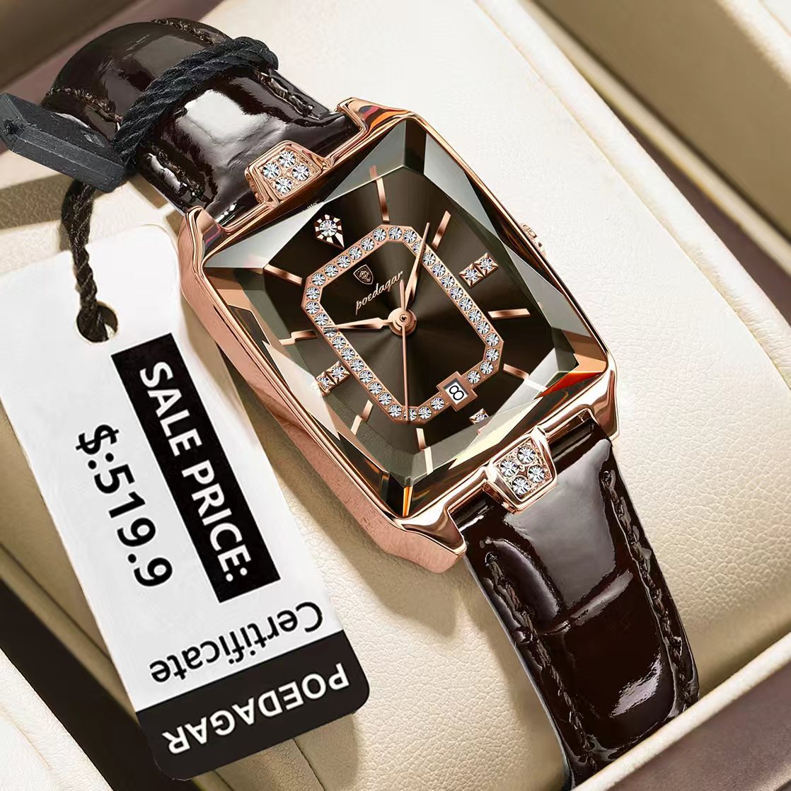 Poedagar 785L Ladies Watch - Rose Brown