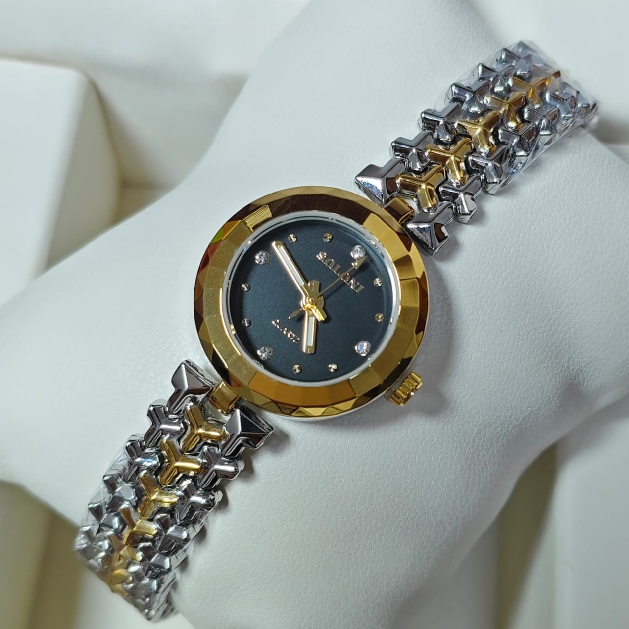 Soloni 1025 For Women - Silver Gold Black With Premium Box