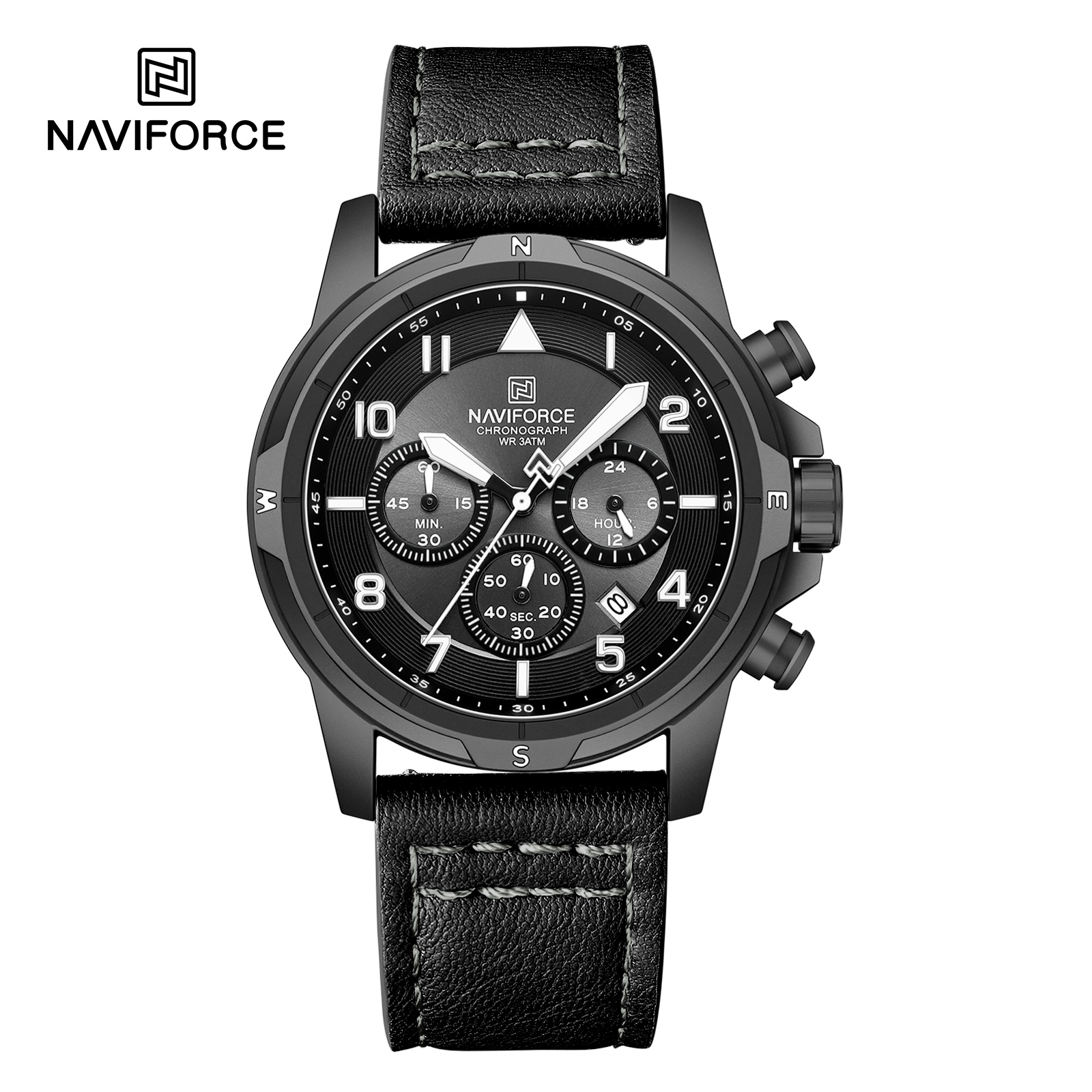Naviforce 8077 L - Black White
