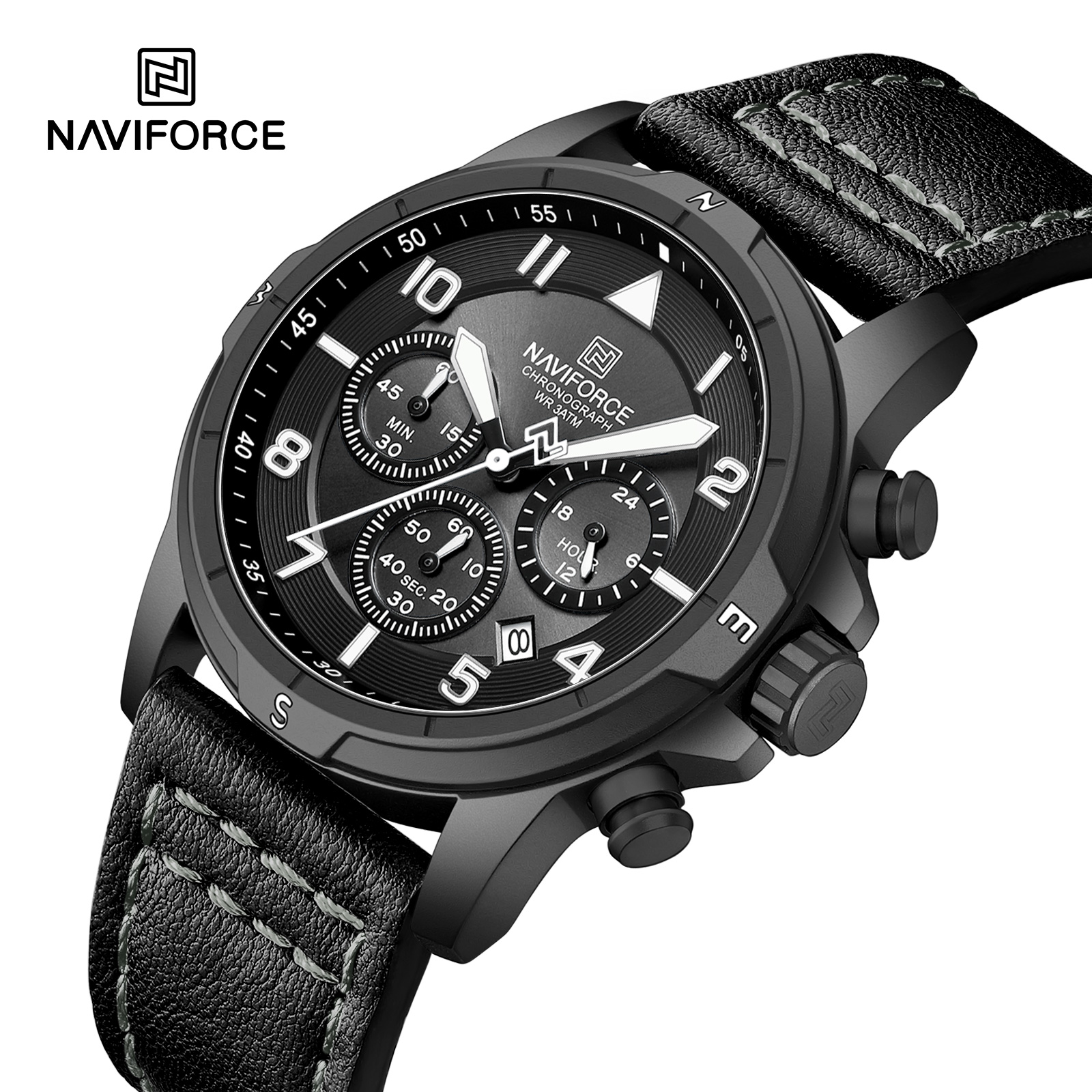 Naviforce 8077 L - Black White