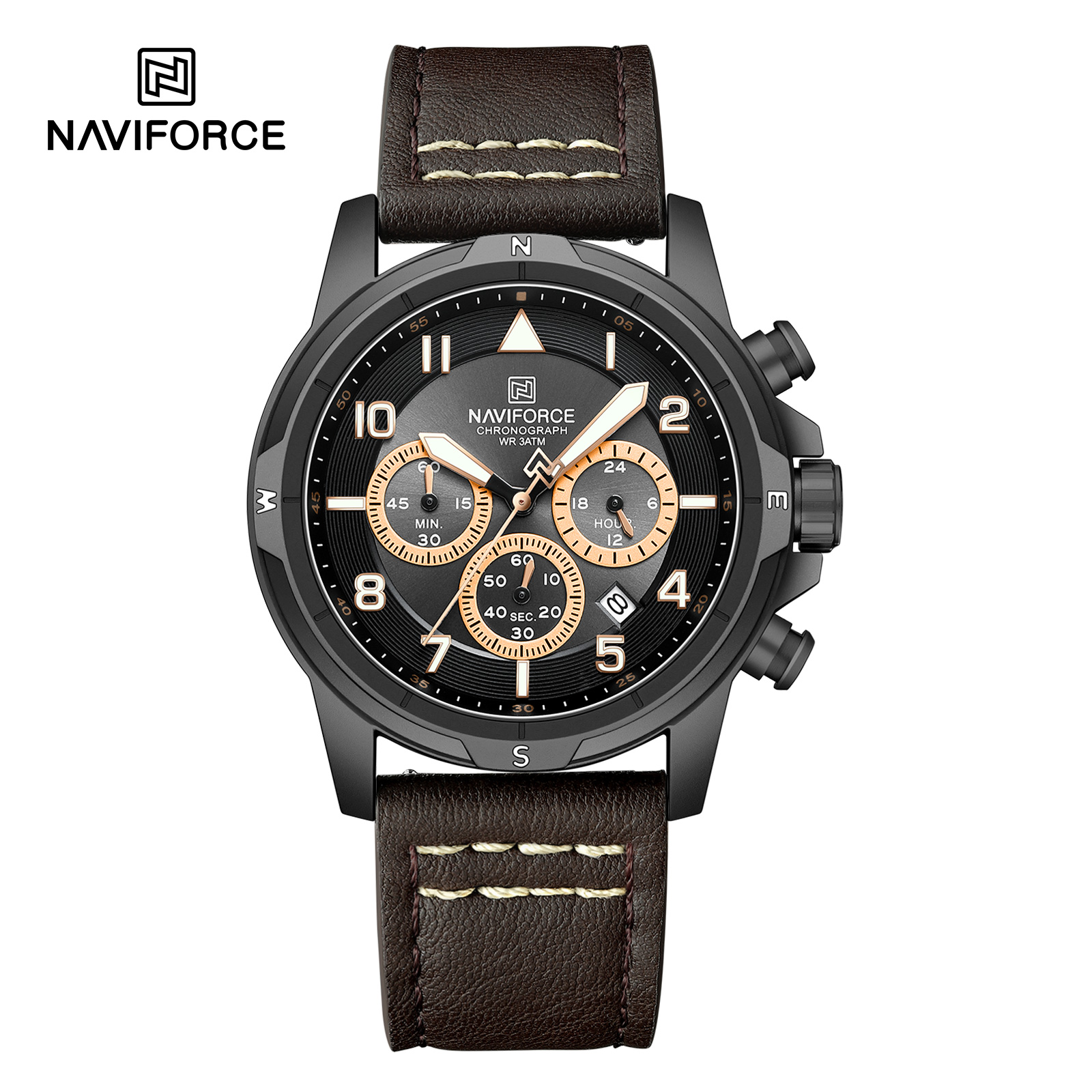 Naviforce 8077 L - Black Coffee