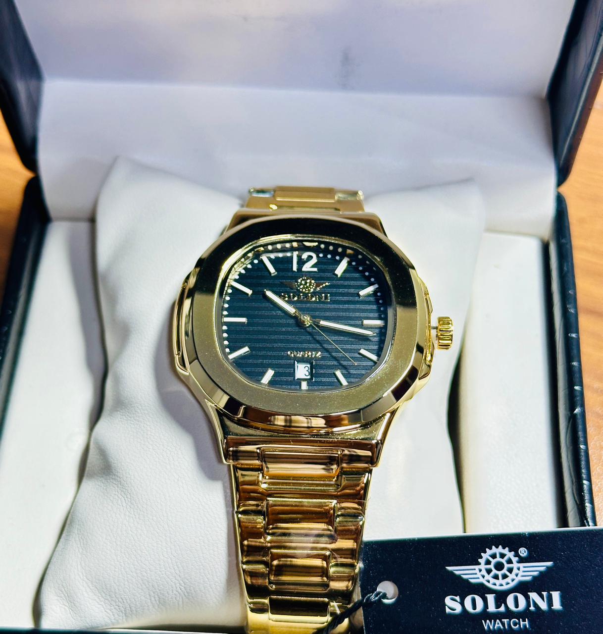 Soloni 1010 For Men - Gold Black With Premium Box