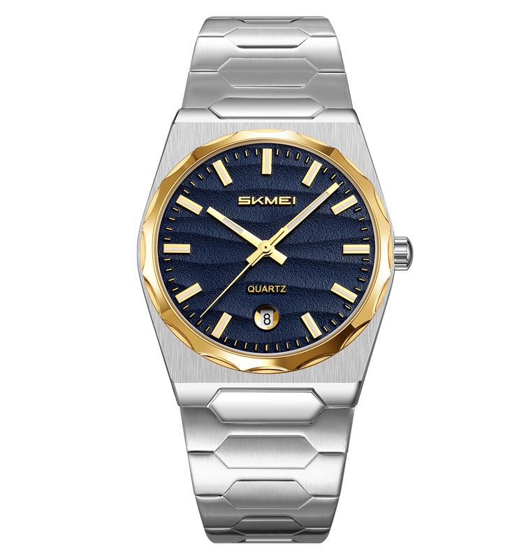 Skmei 9382 CH For Men - Silver Gold Blue