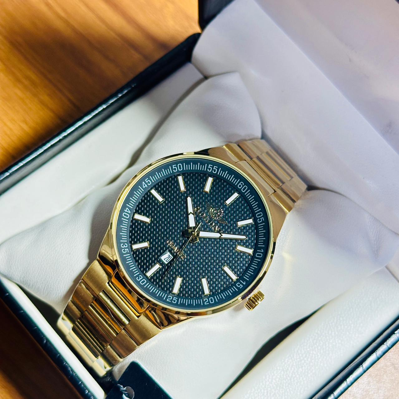 Soloni 1004M For Men - Gold Black With Premium Box