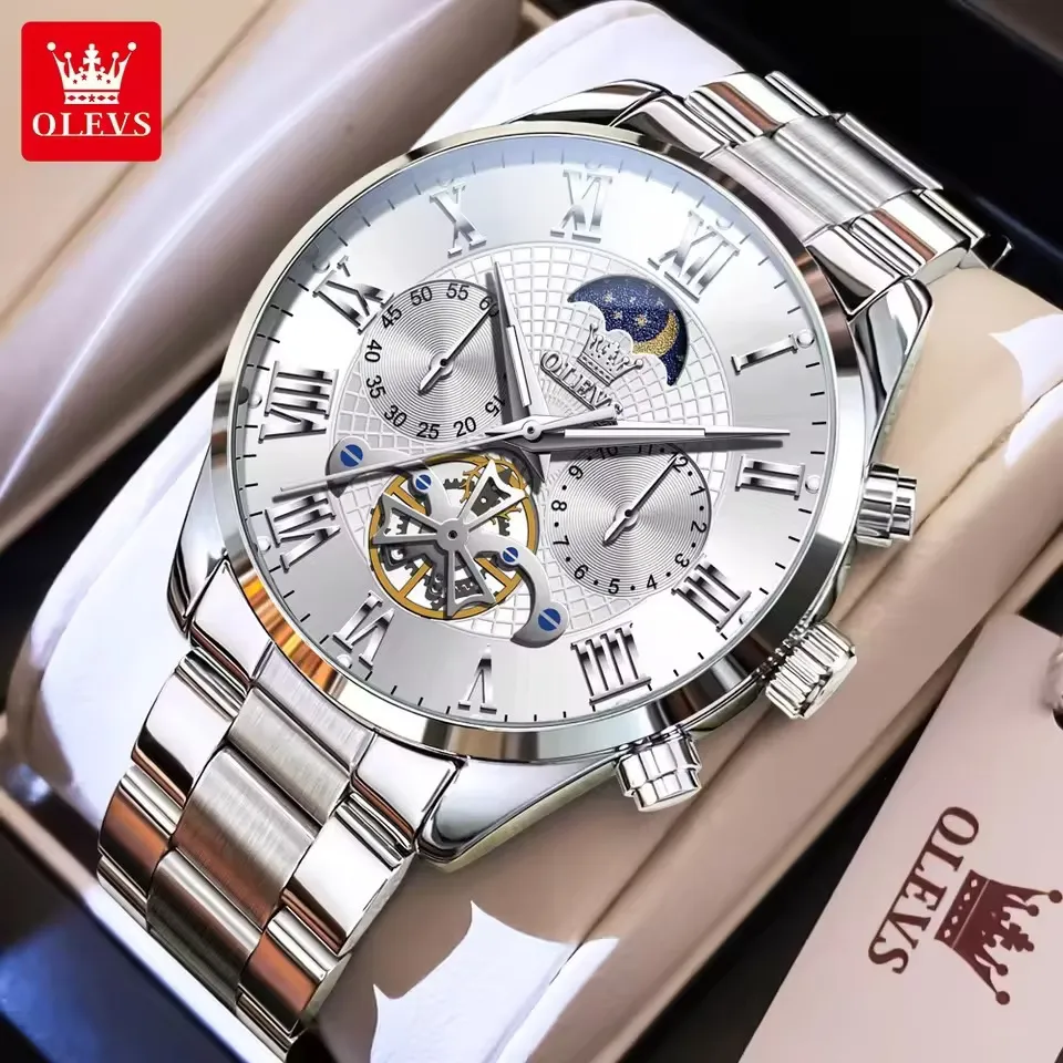 Olevs 3640 CH For Men – Silver