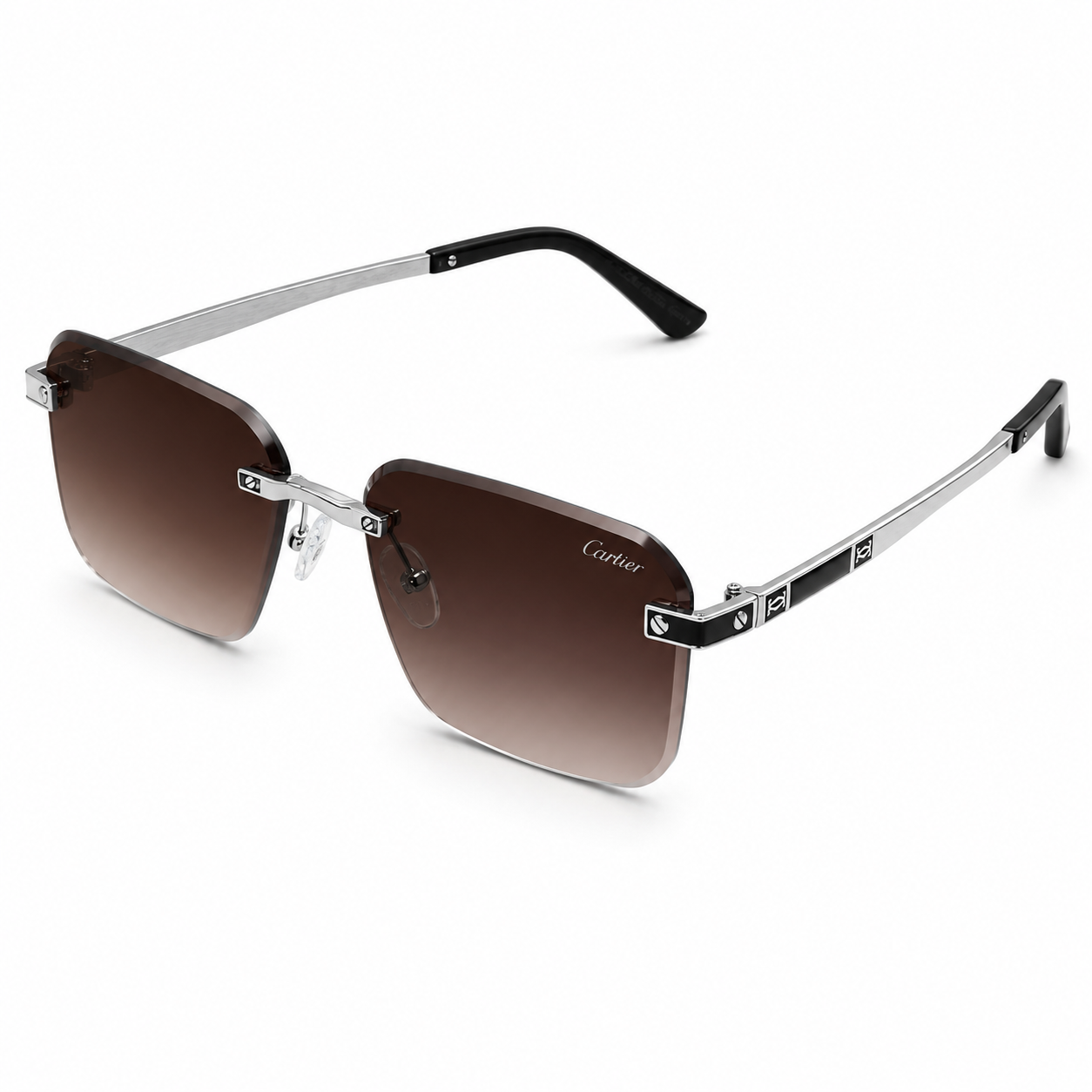 CARTIER Inspired Design Sunglass YT1004 Silver C2  For Men