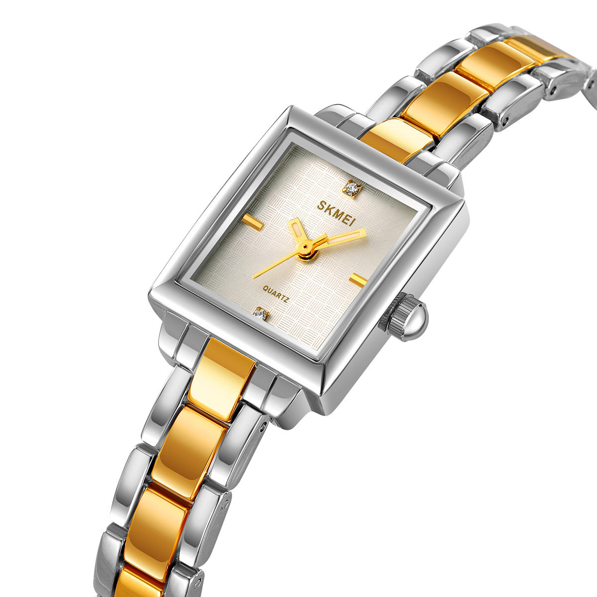 Skmei 2315 CH For Women  - Silver Gold White 