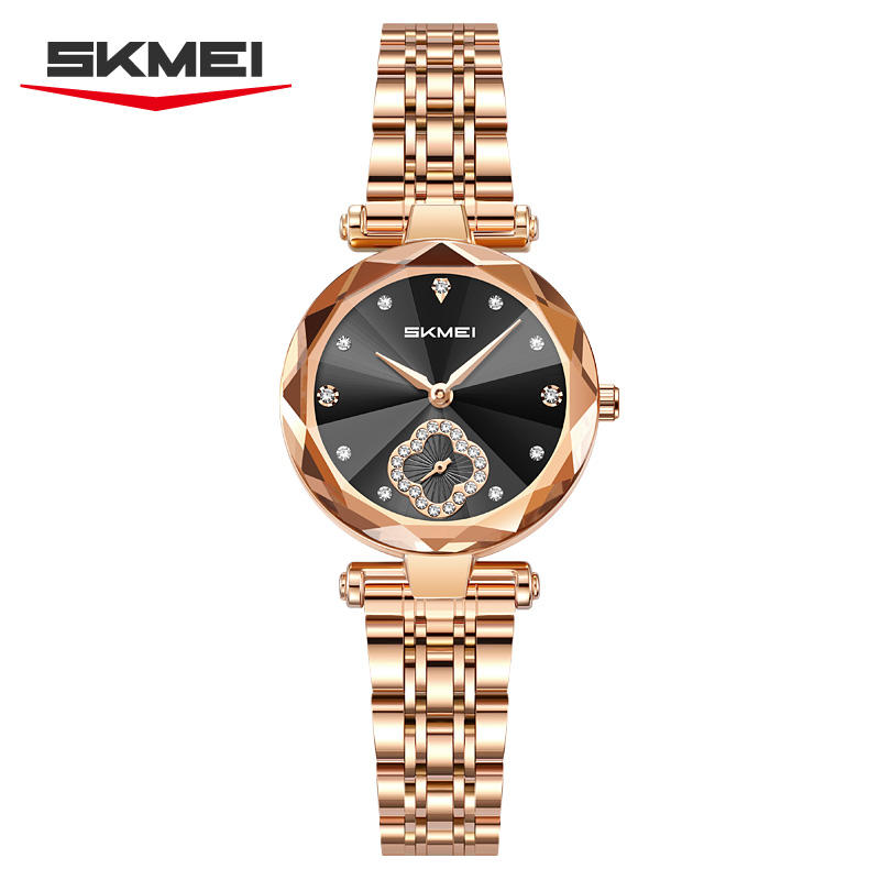 Skmei 2718 CH For Women  - Rose Black