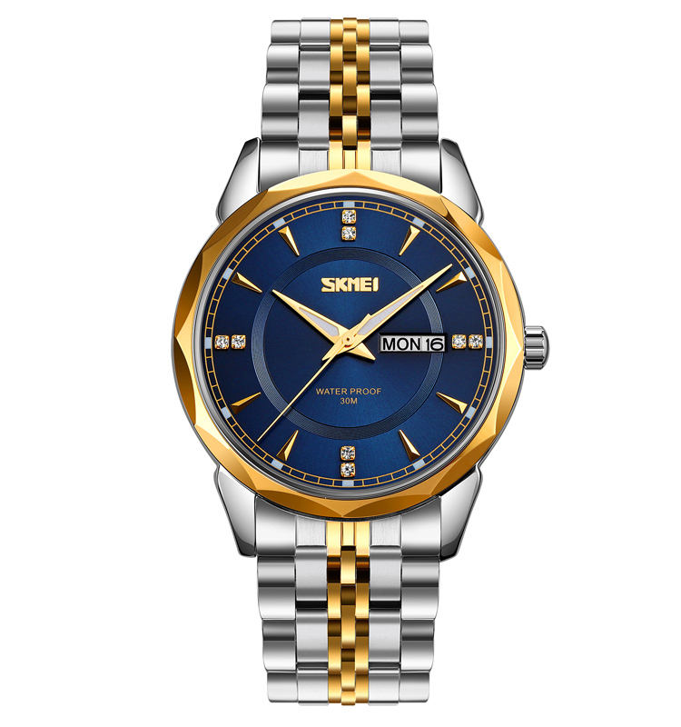 Skmei 9268 - Silver Gold Blue For Men