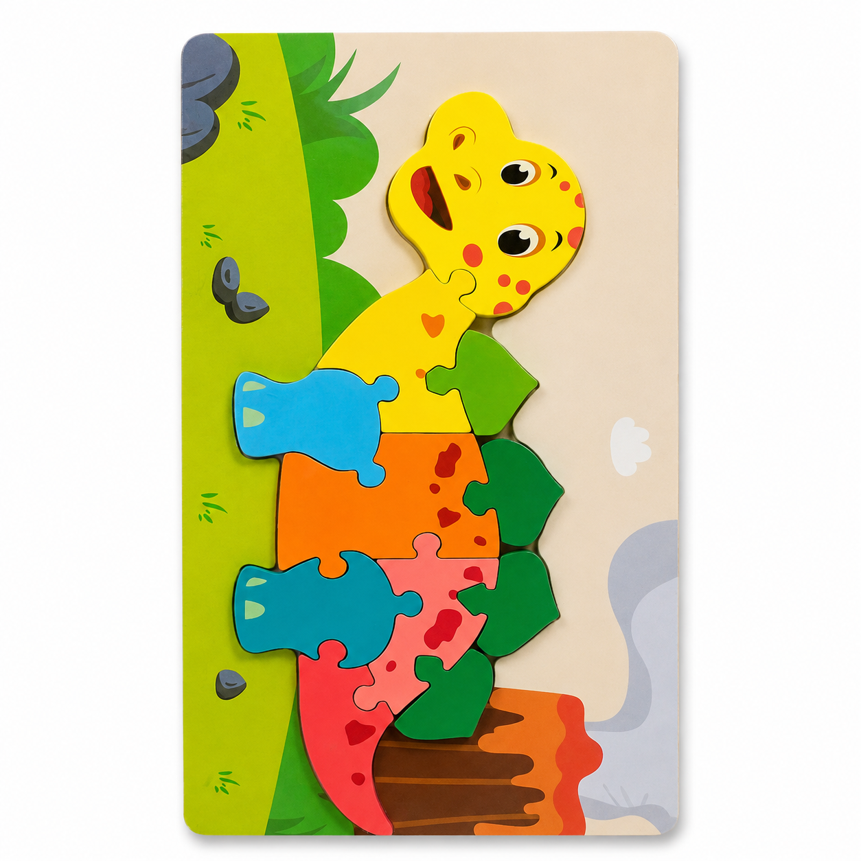 Wooden Dinosaur Puzzle Board
