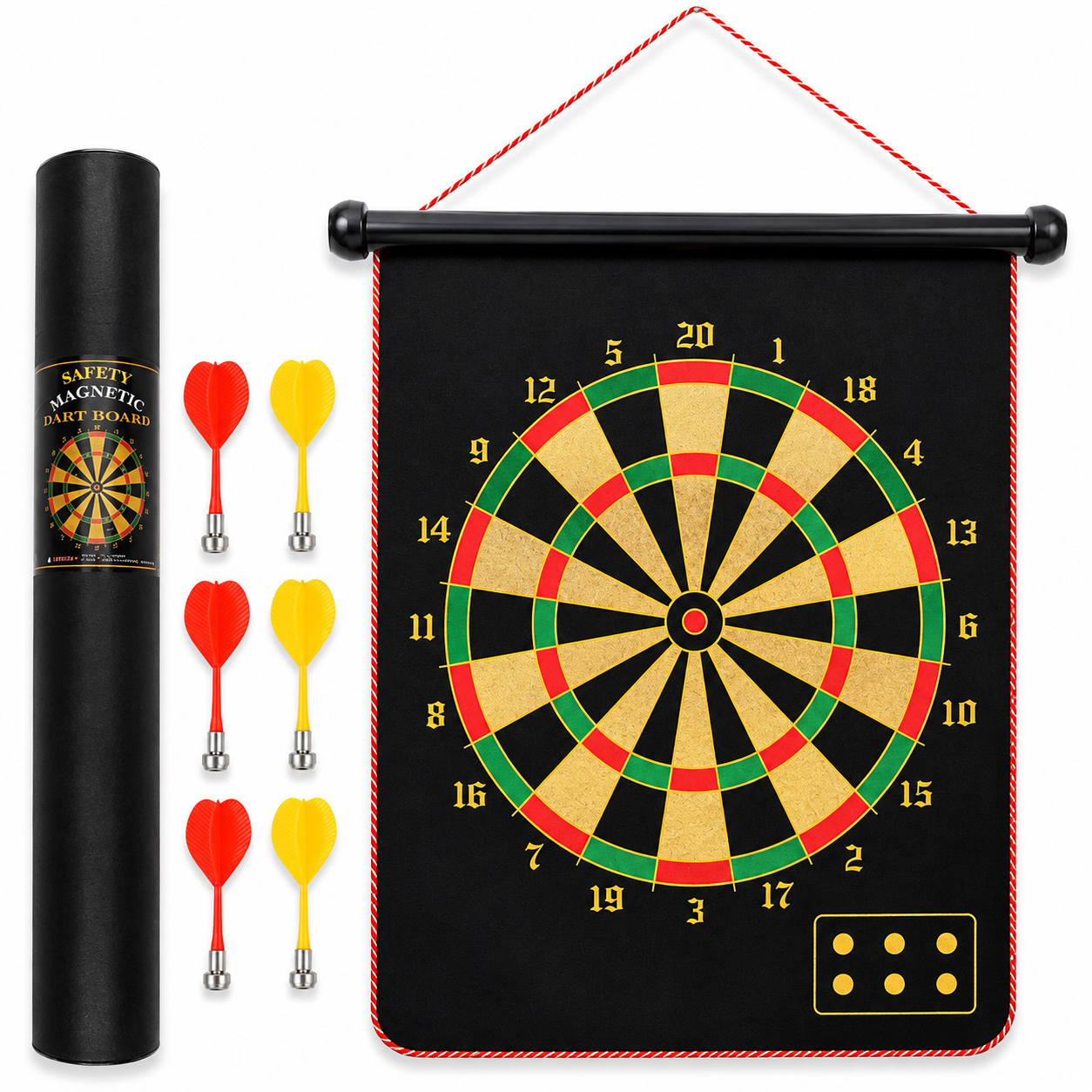 15 Inches Double-Sided Magnetic Dart Board Game