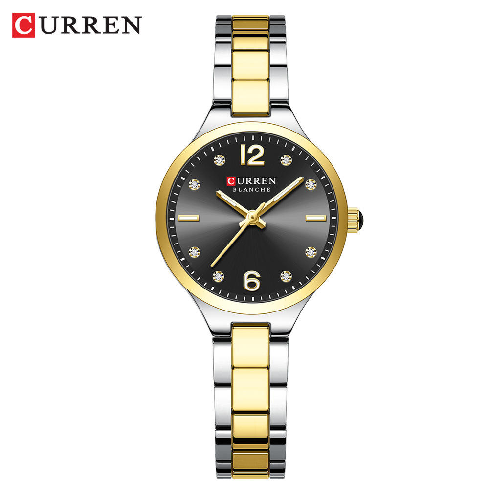 Curren 9105 Ladies Watch - Silver Gold Black 
