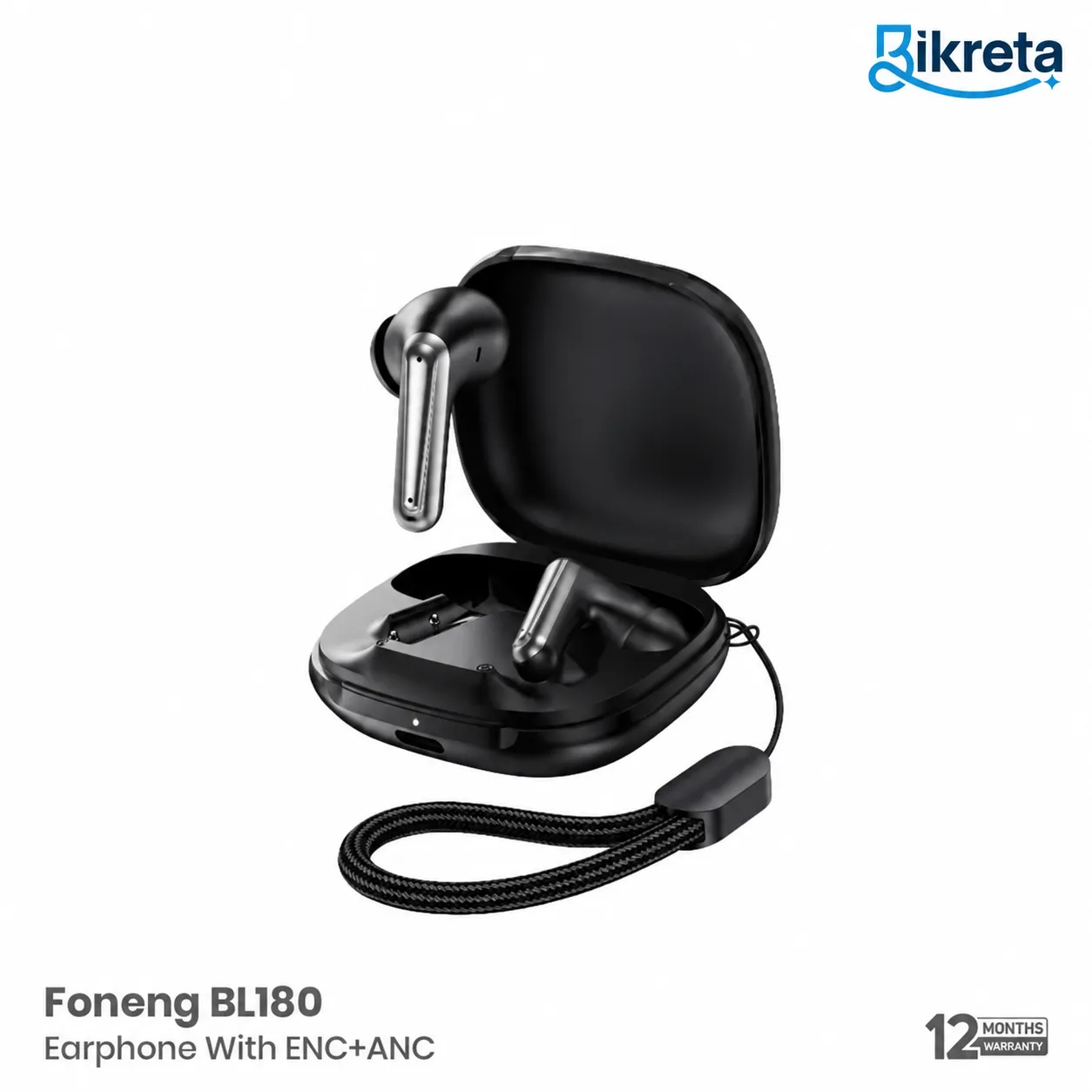 Foneng BL180 Bluetooth Earphone With ENC Plus ANC