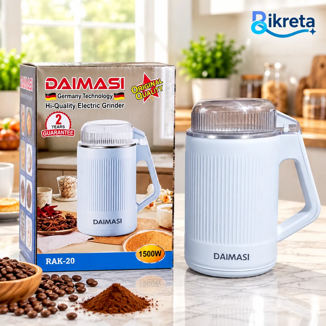 DAIMASI RAK-20 High-Quality Electric Grinder – 1500W