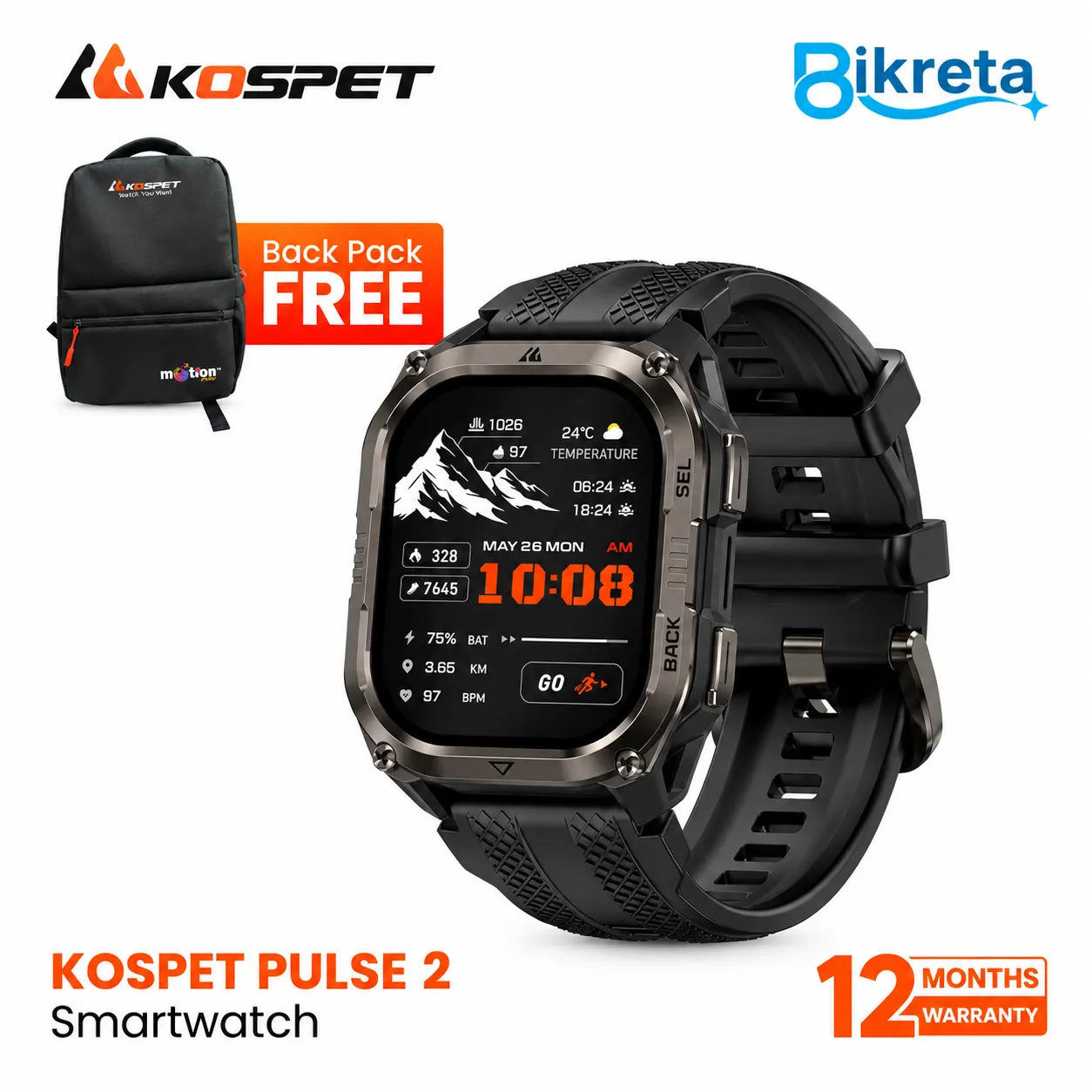 Kospet PULSE 2 BT calling Smart Watch