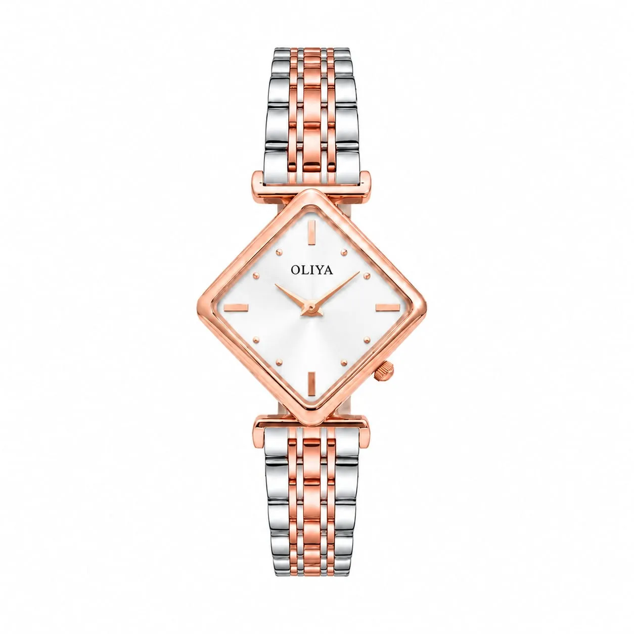 Oliya 6819 Ladies Watch - Silver Rose White